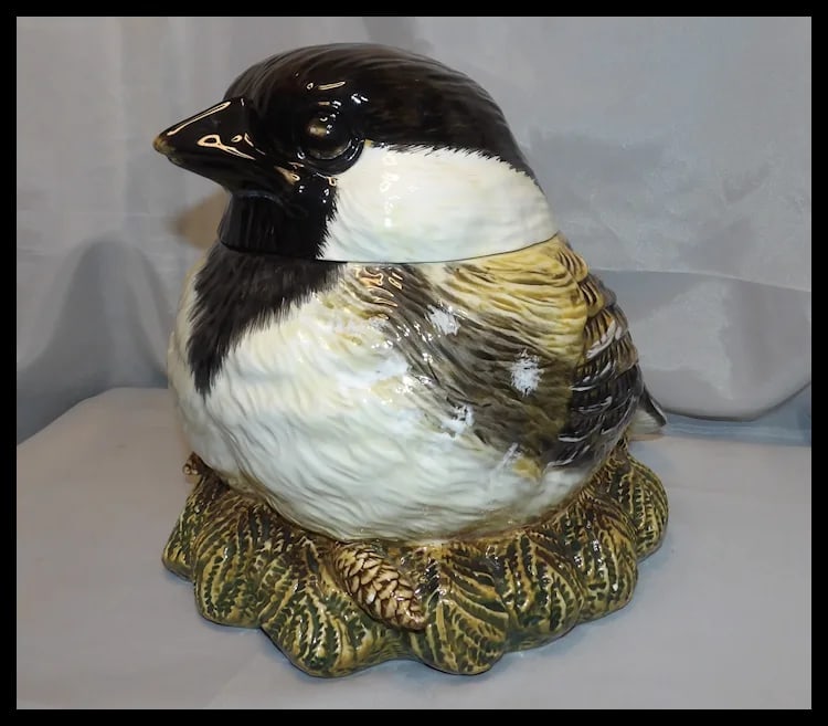 Fat Chickadee Cookie Jar Big Sky Carvers - 2