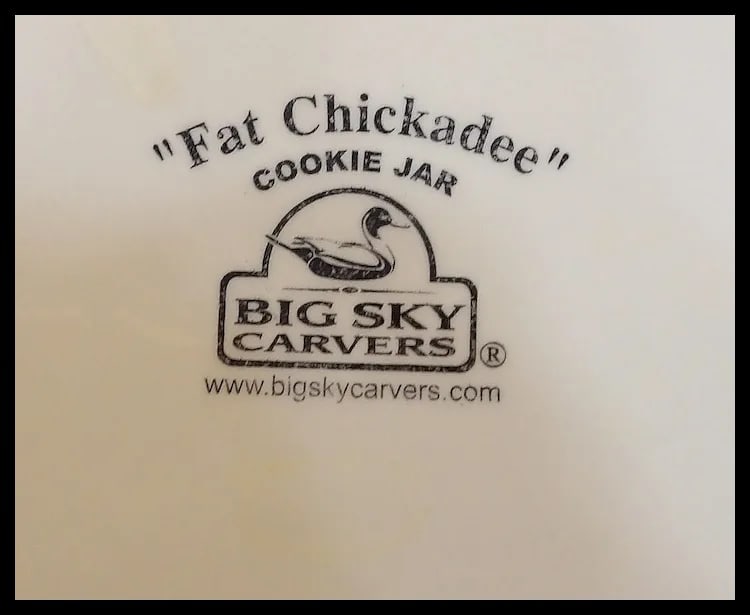 Fat Chickadee Cookie Jar Big Sky Carvers - 9
