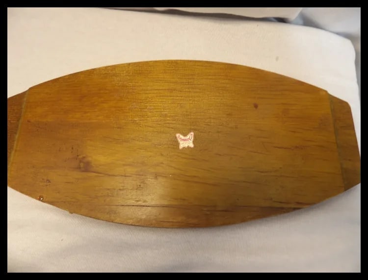 Vintage Aluminum Sizzle Steak/ Enchilada Platters with Wood Carrying Base Made in Taiwan Republic of - 6