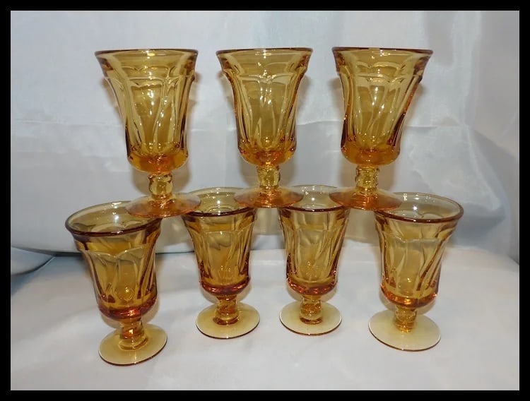 Fostoria Jamestown Amber Juice Glasses - 2