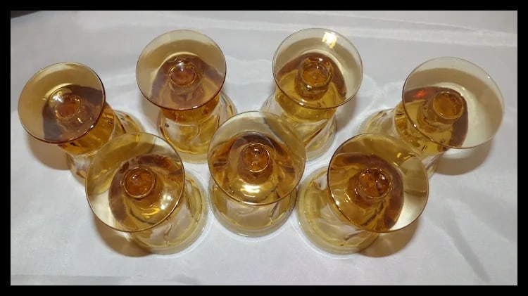 Fostoria Jamestown Amber Juice Glasses - 6