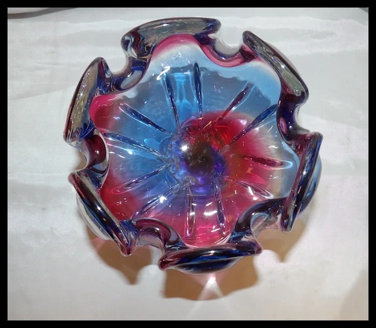 Bohemia Art Glass Dish by Josef Hospodka for Chribska Glassworks - 4