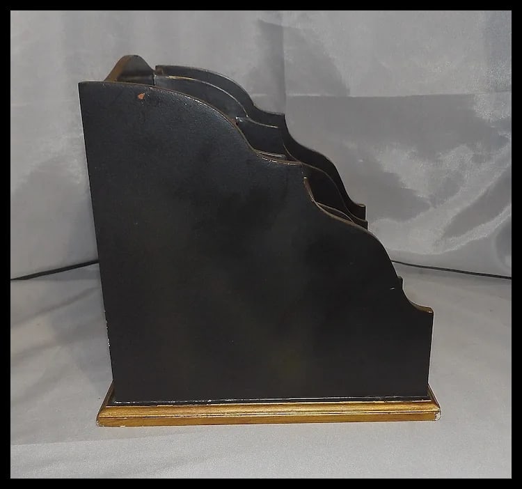 Vintage Ornate Desk Organizer with Drawer - 4