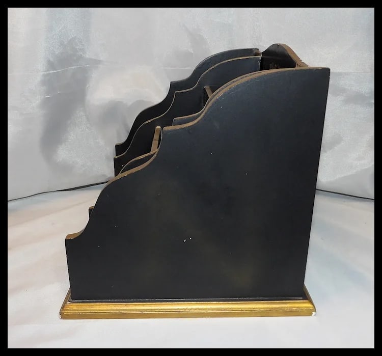 Vintage Ornate Desk Organizer with Drawer - 6