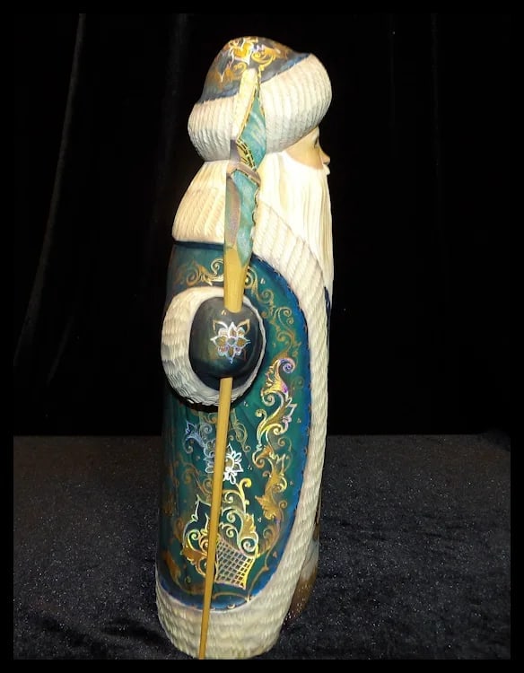 Russian Hand Carved Hand Painted Limited Edition Santa Claus - 3