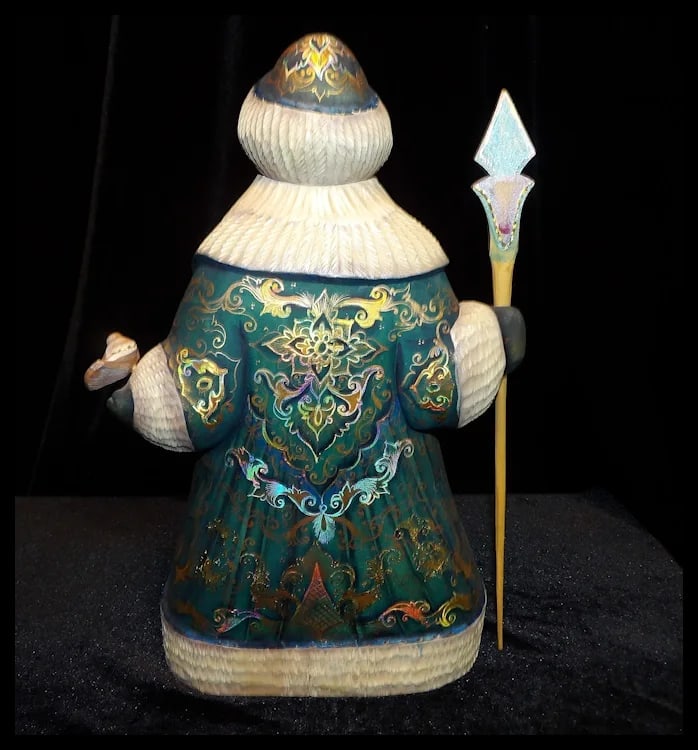 Russian Hand Carved Hand Painted Limited Edition Santa Claus - 4