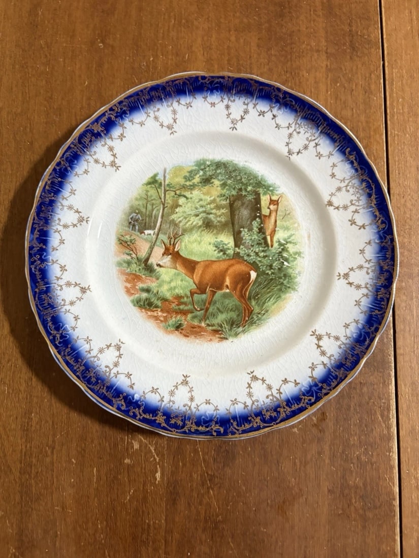 10 Flow Blue Stag Plates - 6