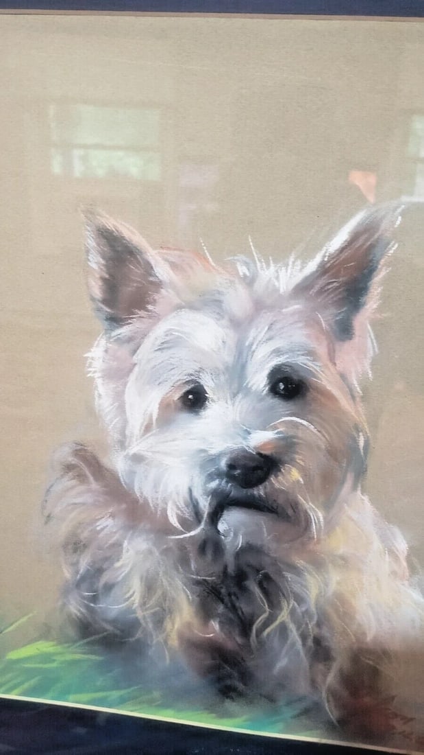 Highland Terrier painting 12 31 99 NELSON. Beautiful Westie - 2