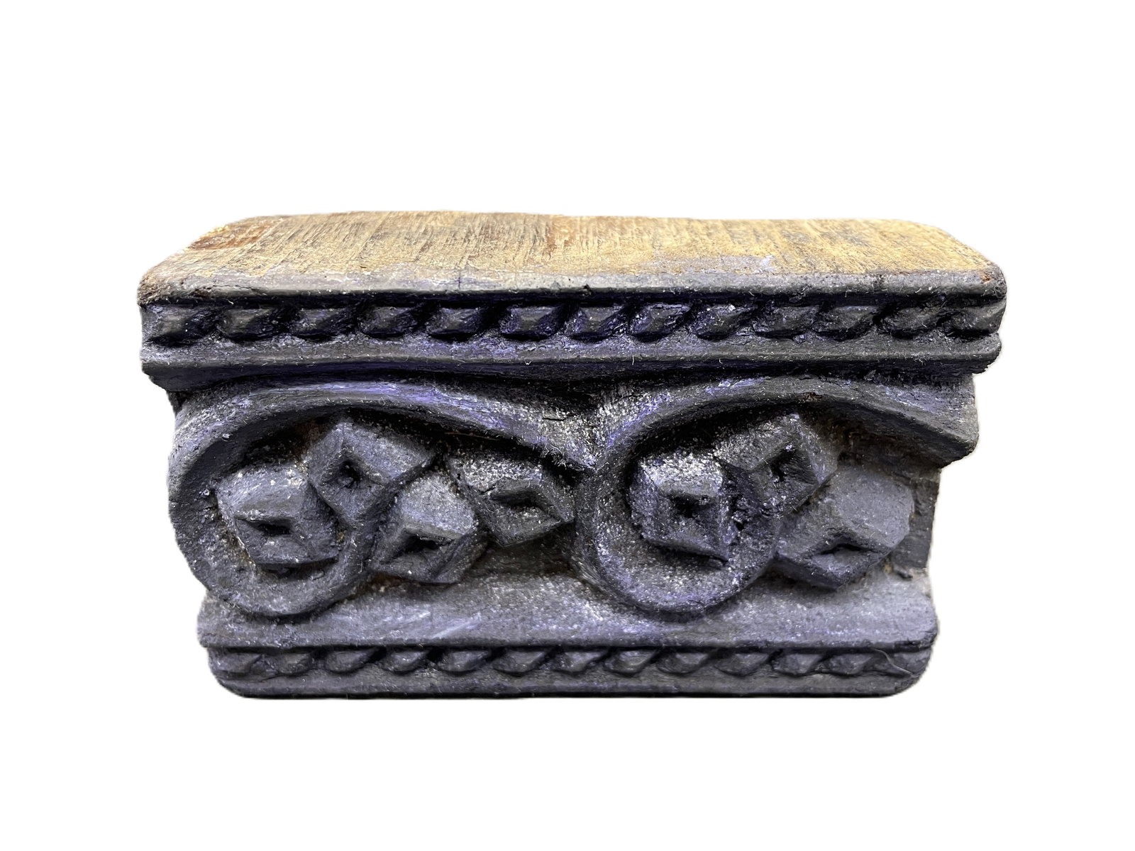 Antique Handmade Wooden Wallpaper Stamp - 2
