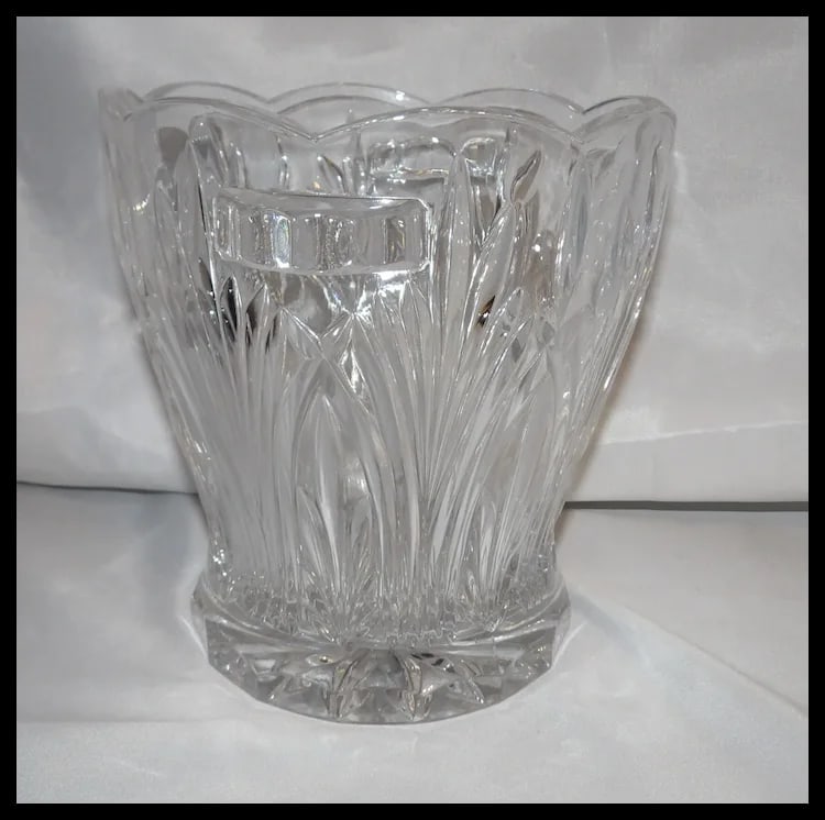 Czech Royal Limited 24% Lead Crystal Heavy Ice Bucket Champagne - 3