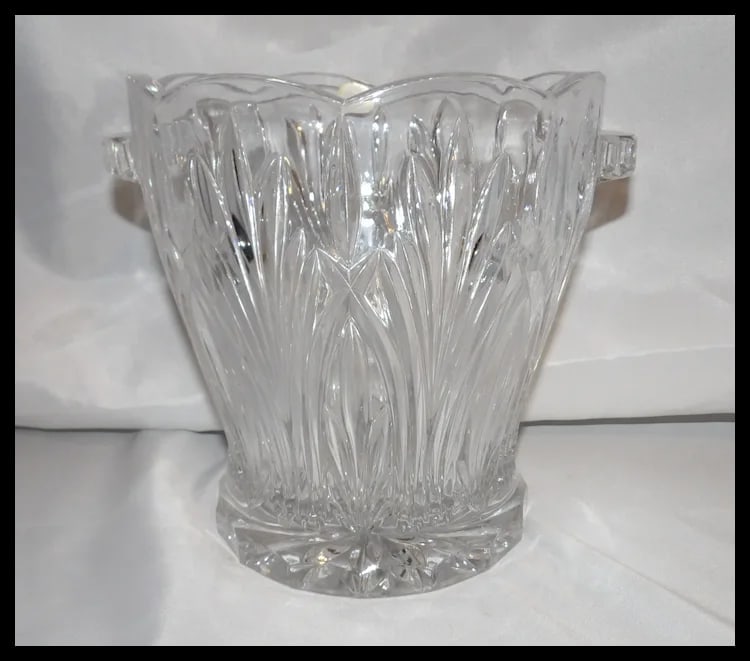 Czech Royal Limited 24% Lead Crystal Heavy Ice Bucket Champagne - 4