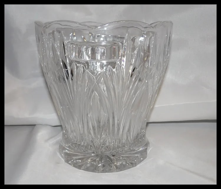 Czech Royal Limited 24% Lead Crystal Heavy Ice Bucket Champagne - 5