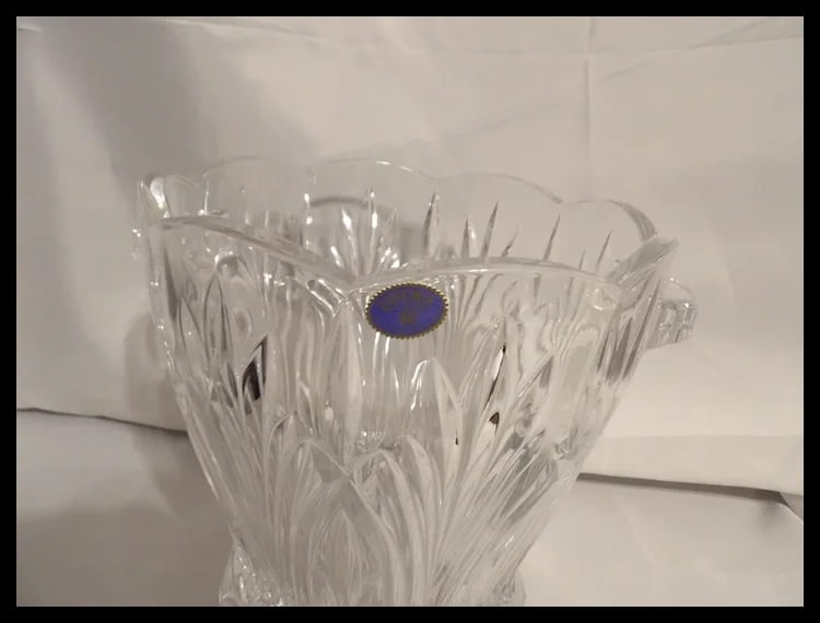Czech Royal Limited 24% Lead Crystal Heavy Ice Bucket Champagne - 8