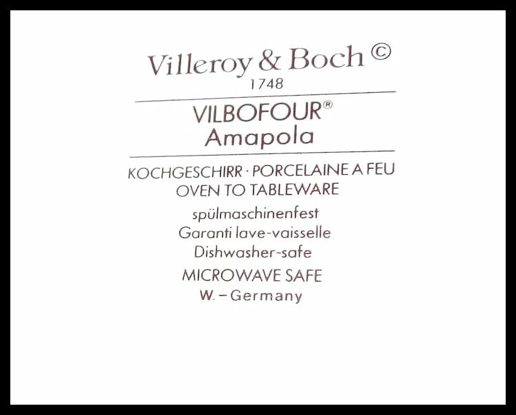 13" Oval Baker Amapola Pattern by Villeroy & Boch - 7