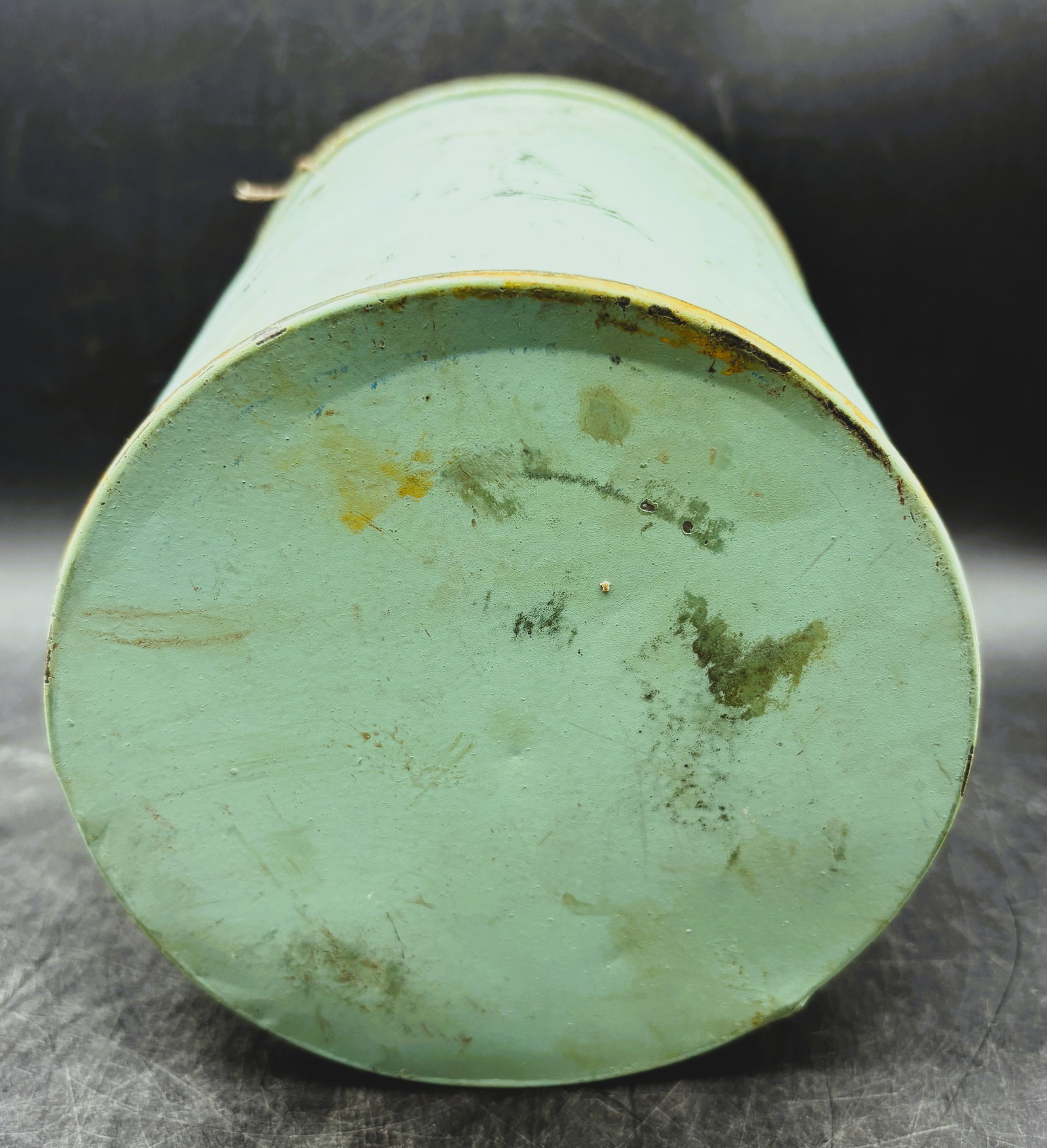 Vintage Mint Green/Blue Metal Sap Bucket Rustic Primitive - 7