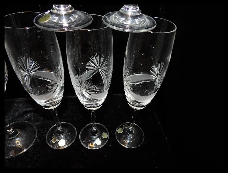 Sklo Bohemian Czech Republic Crystal Stemware NOS with Labels - 7