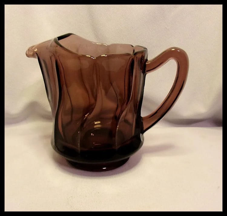 Vintage Fostoria Jamestown Purple 40 Oz Pitcher - 9