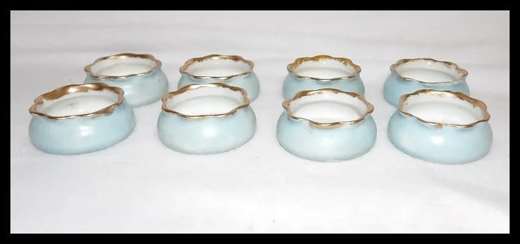 O & E.G. Royal Austria Porcelain Salt Cellars - 2