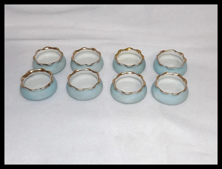 O & E.G. Royal Austria Porcelain Salt Cellars - 3