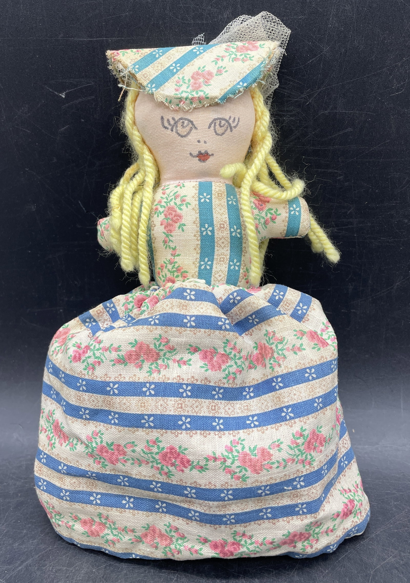 FOLK ART TOPSY TURVY REVERSIBLE FLIP CLOTH DOLL AMERICANA BLACK & WHITE - 4