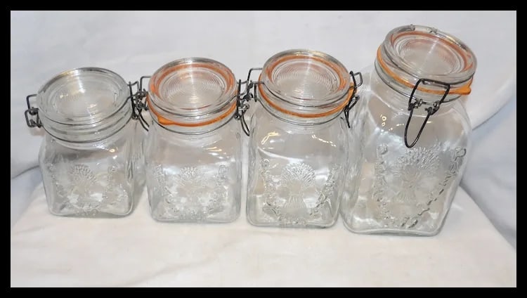 Counter Canister Jars Crownford Granny’s Products Peace Plenty 1879 / Italy 1968 - 3