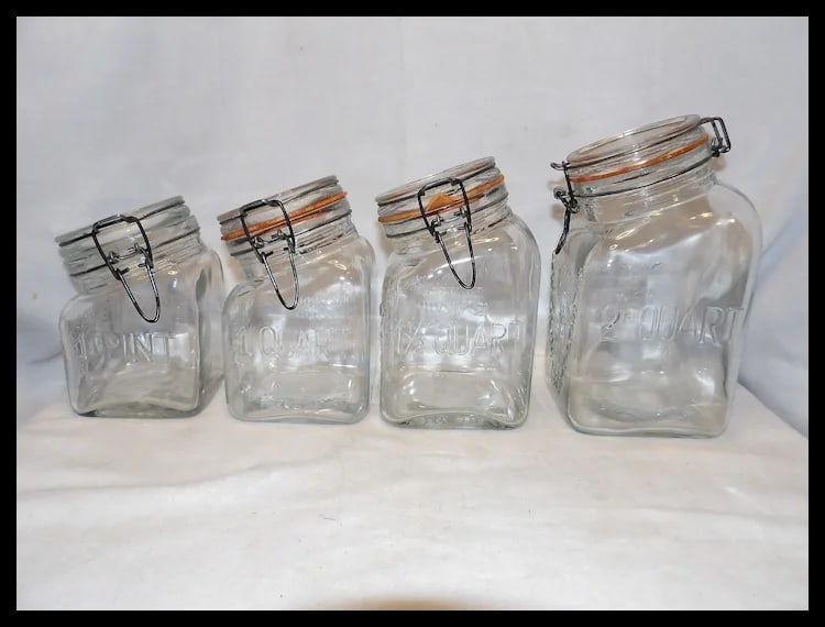Counter Canister Jars Crownford Granny’s Products Peace Plenty 1879 / Italy 1968 - 5