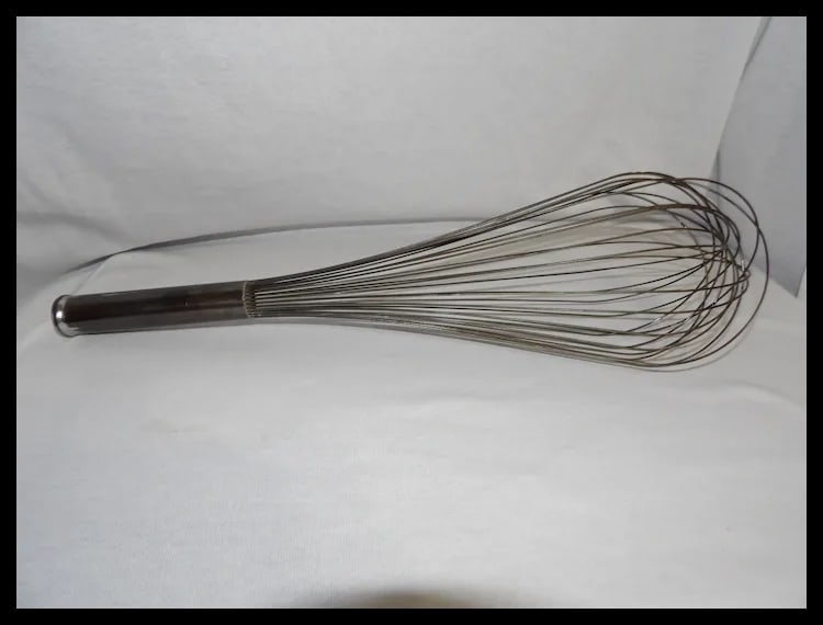 Vintage Early 1900’s 18”Commercial Metal Whisk - 4