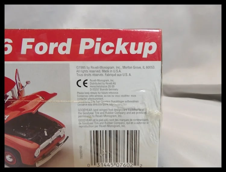 Revell 1956 Ford Pickup- 1:25 Scale Original Unopened Package - 5