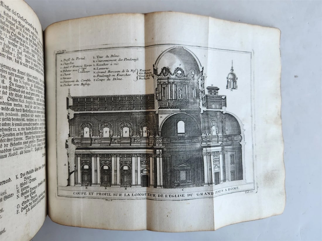 1759 ARCHITECTURE FULLY ILLUSTRATED by d'AVILER antique VIGNOLA MICHELANGELO (1 of 20)