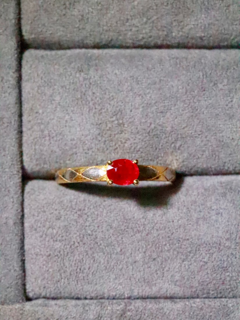 18K Gold Ruby Ring - 2