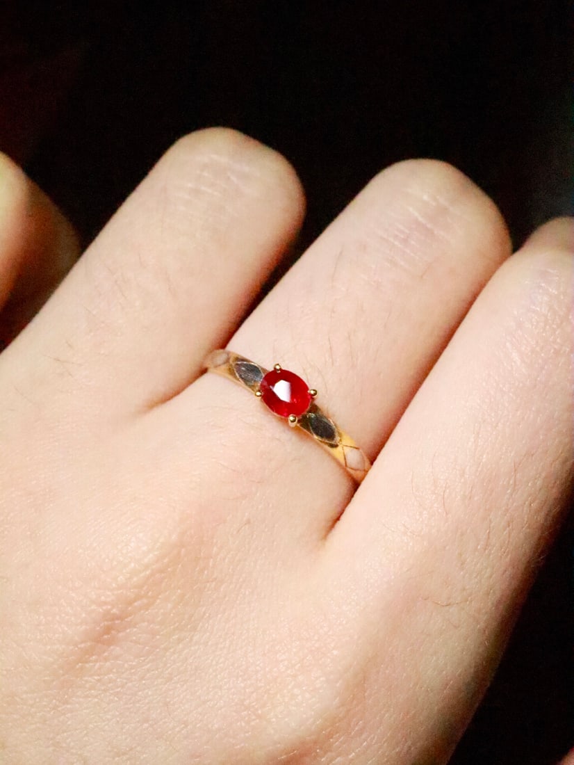 18K Gold Ruby Ring - 6