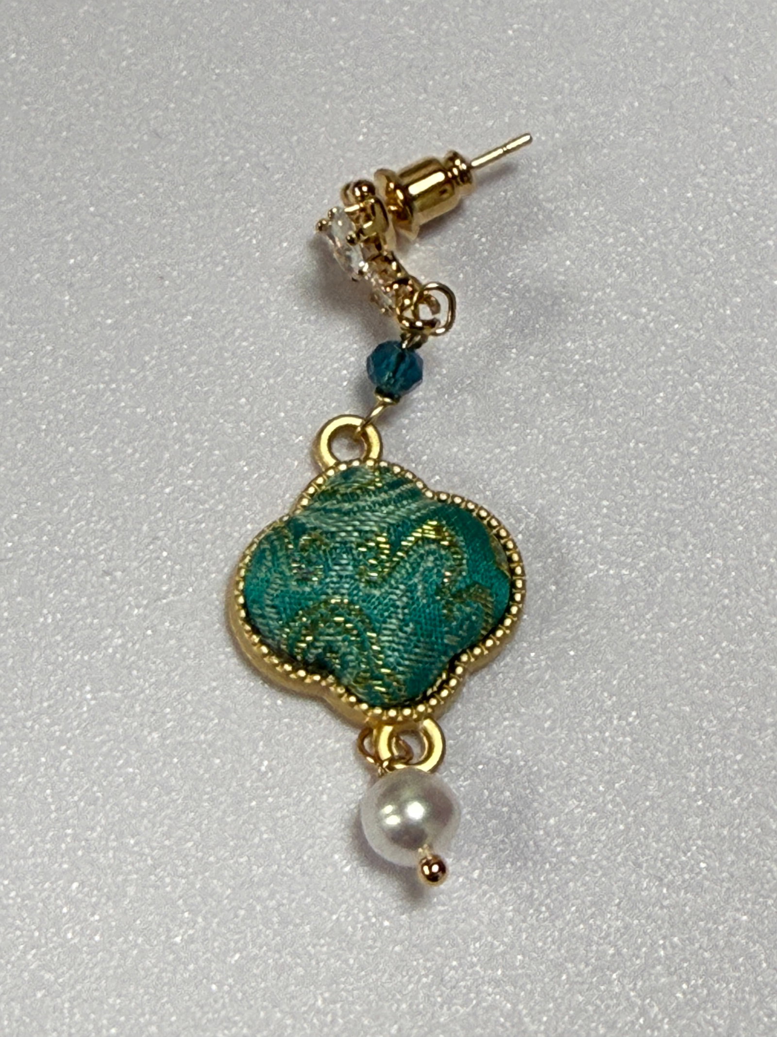 Song Brocade Clover Earrings - 5