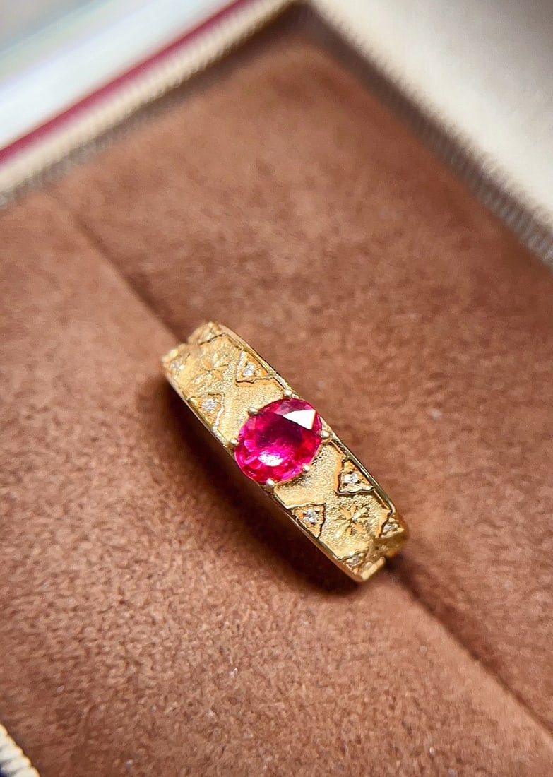 18K Gold Ruby Ring - 2
