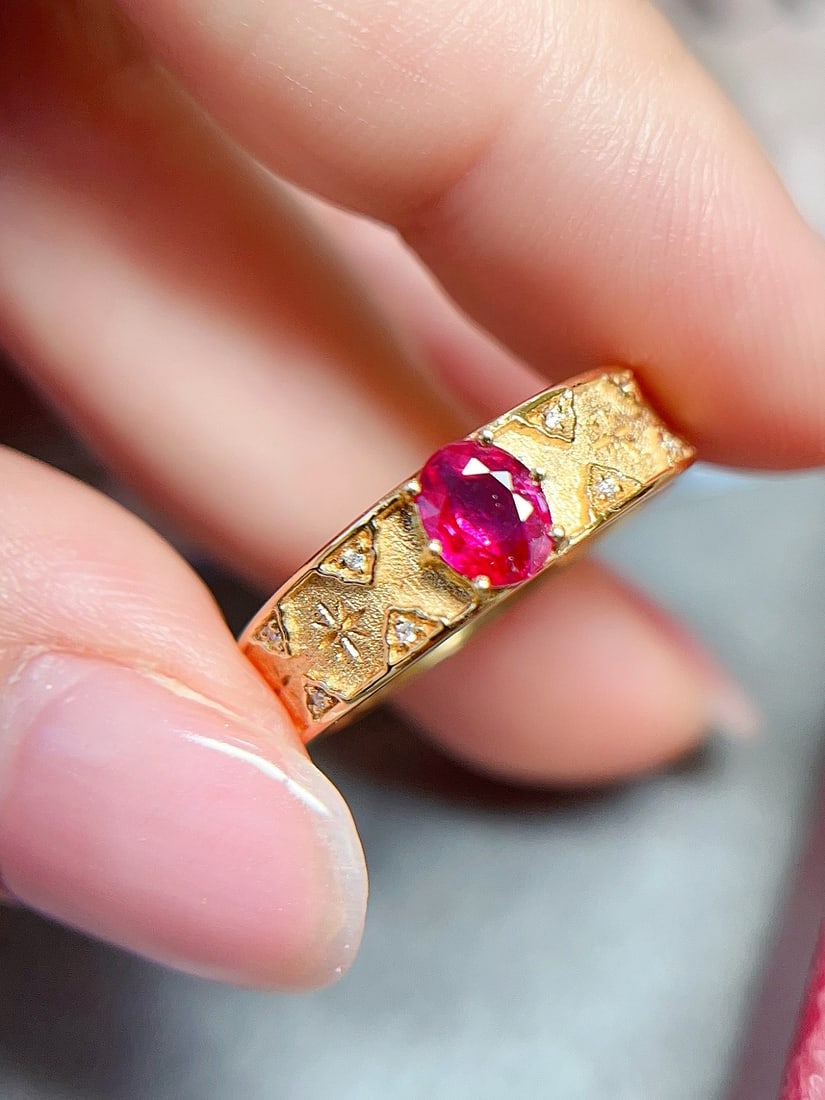 18K Gold Ruby Ring - 5