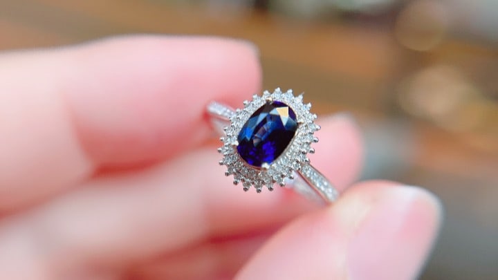 18K Gold Natural Sapphire Ring - 3