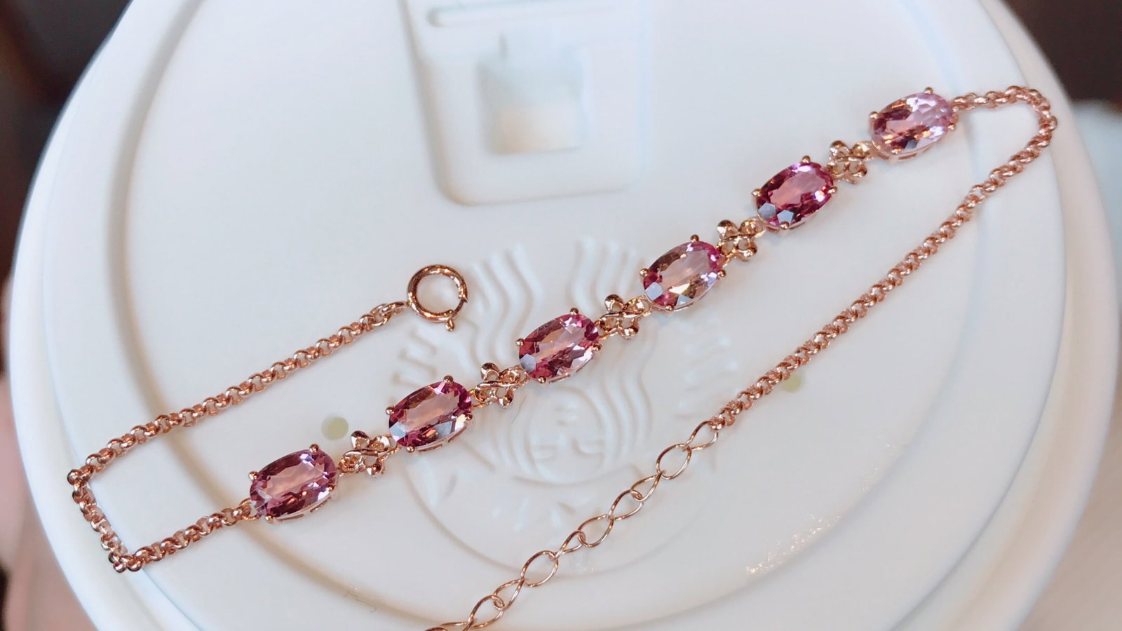 18K Gold Natural Tourmaline Bracelet - 3