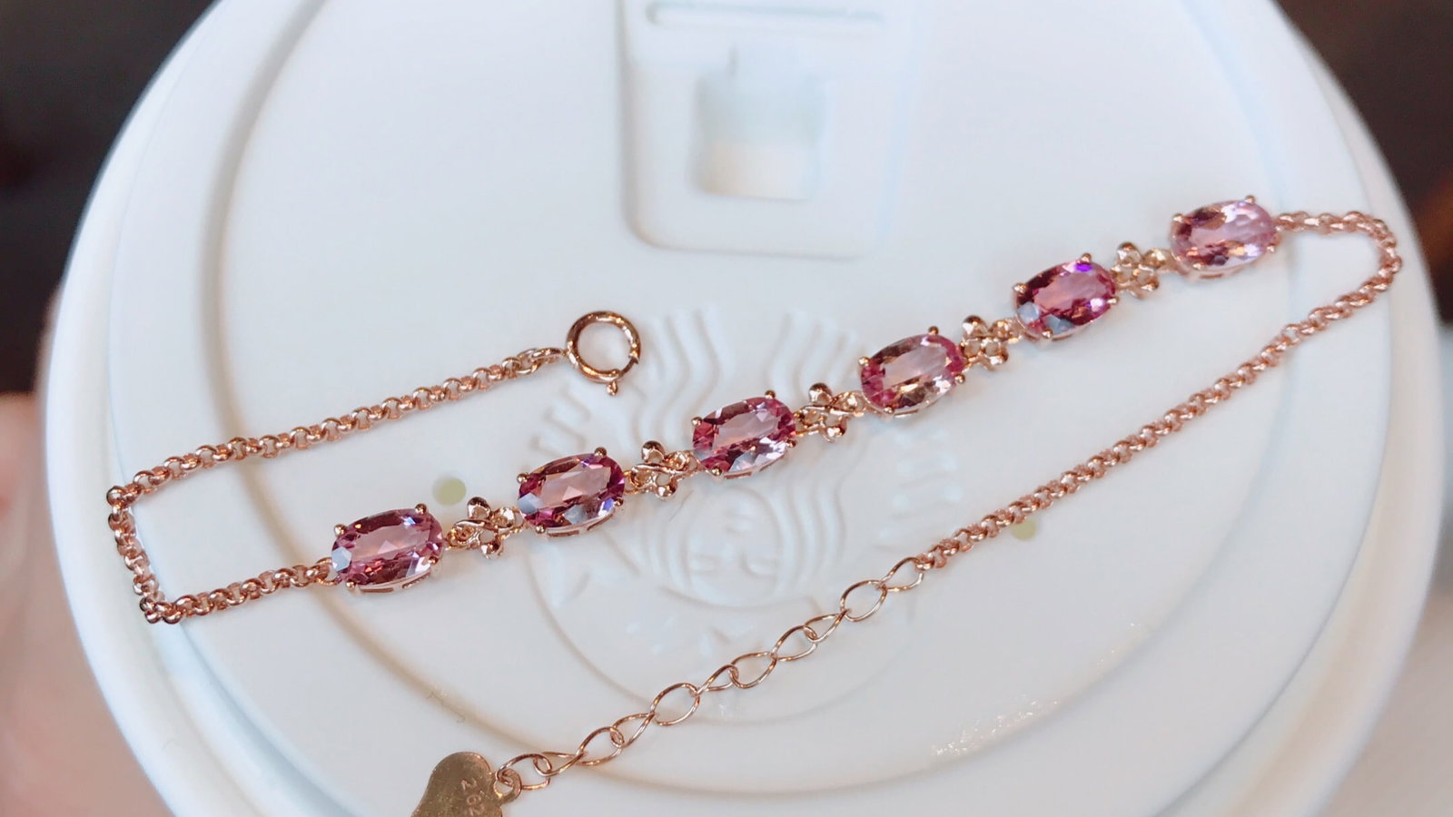 18K Gold Natural Tourmaline Bracelet - 4