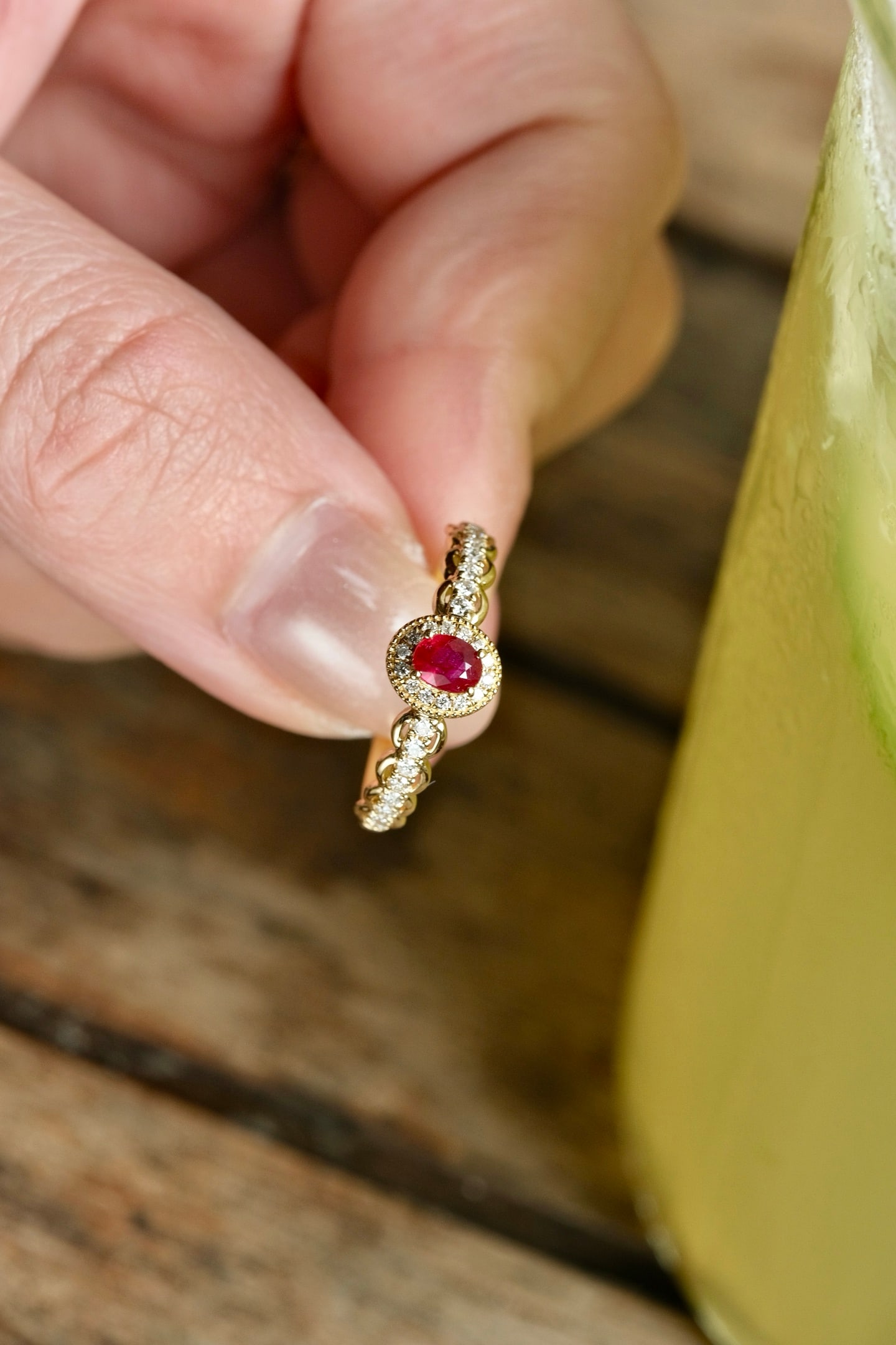 18K Gold Natural Ruby Ring - 3