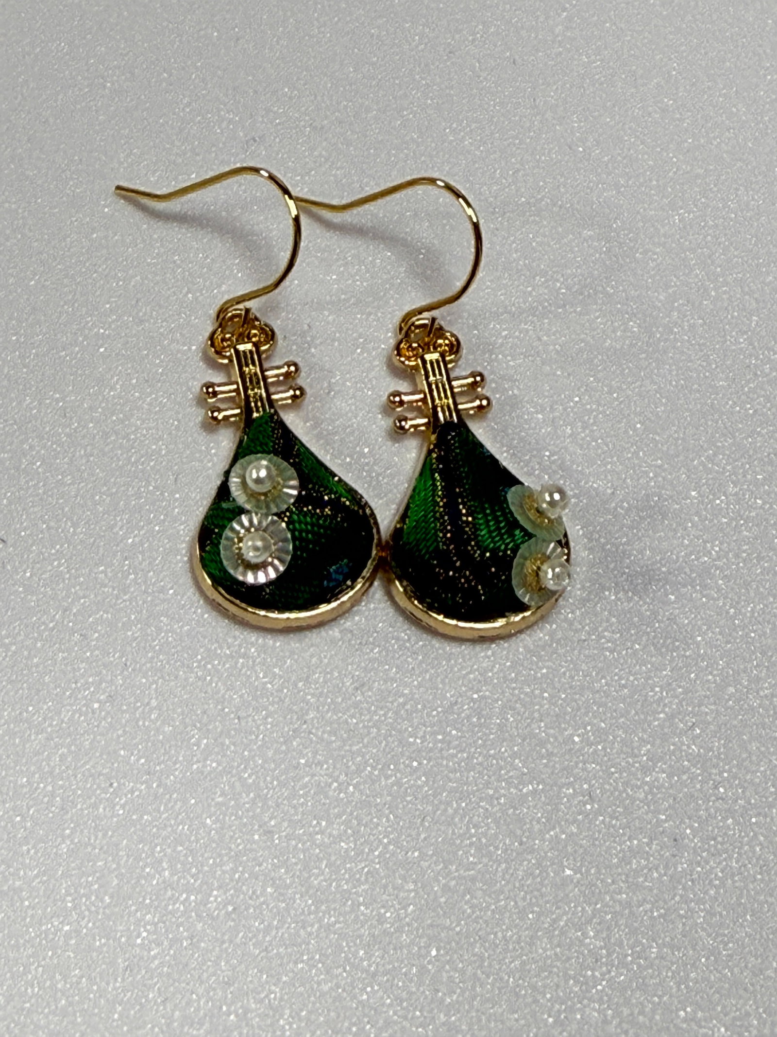 Song Brocade Pipa Earrings - 2