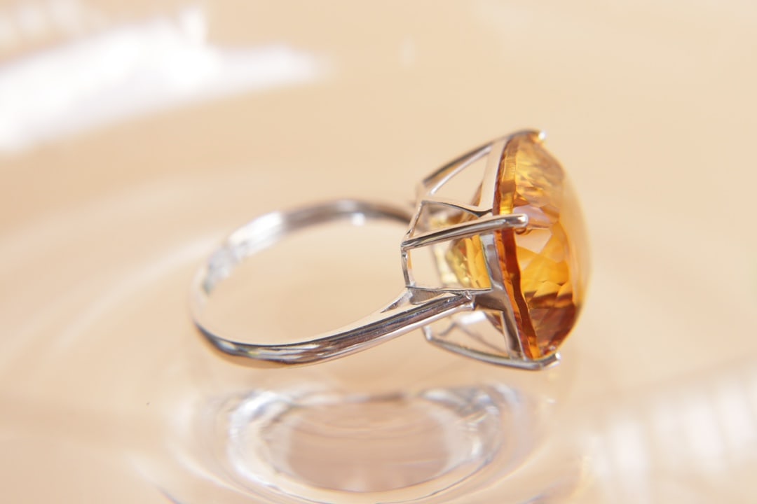 18K Gold Citrine Ring - 5