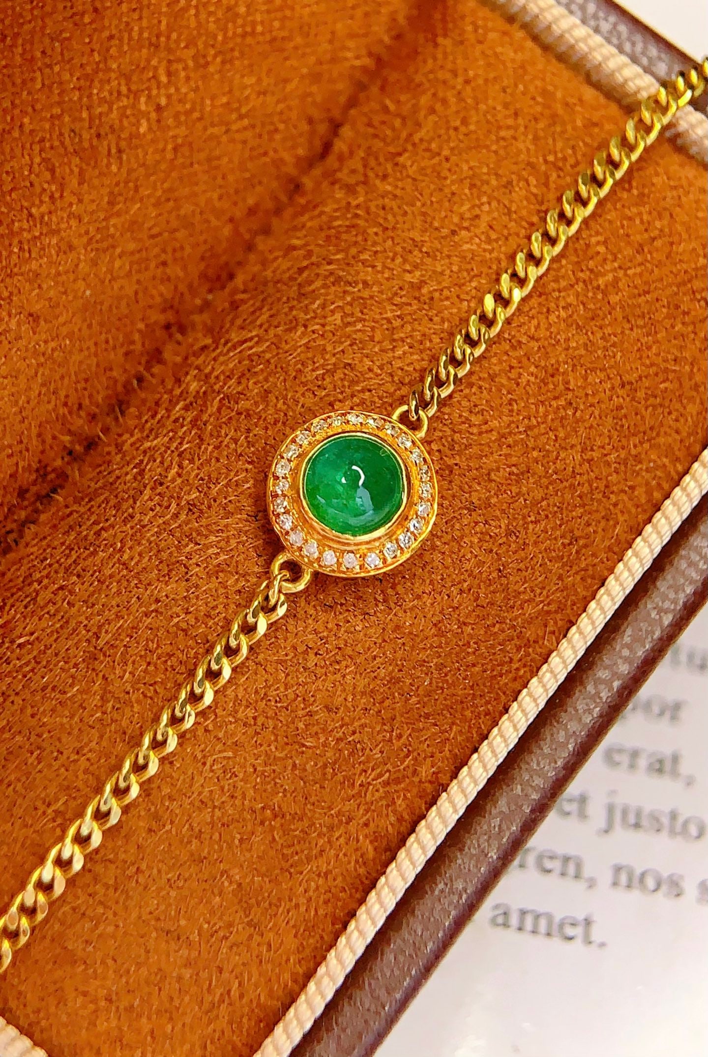 18K Gold Natural Emerald Bracelet - 3