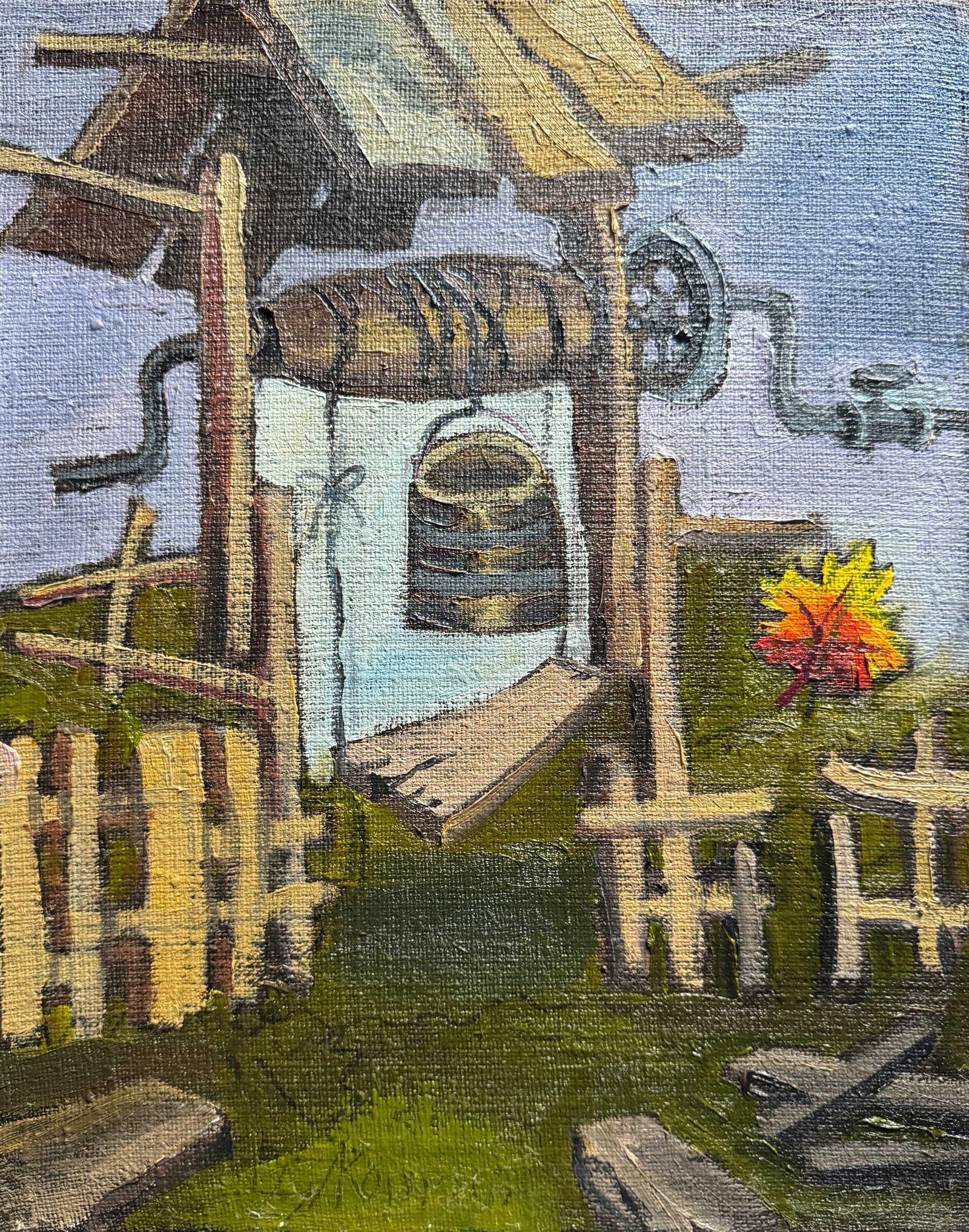 Oil painting with frame Well K. Leonid: Title: Oil painting with frame Well K. Leonid Description: 803KK Painter: K. Leonid Size: 50x40 cm/ 19.68x15.74 inches Components: oil, canvas Original painting CONDITION: exellent ERA:2023 ARTIST: Bo