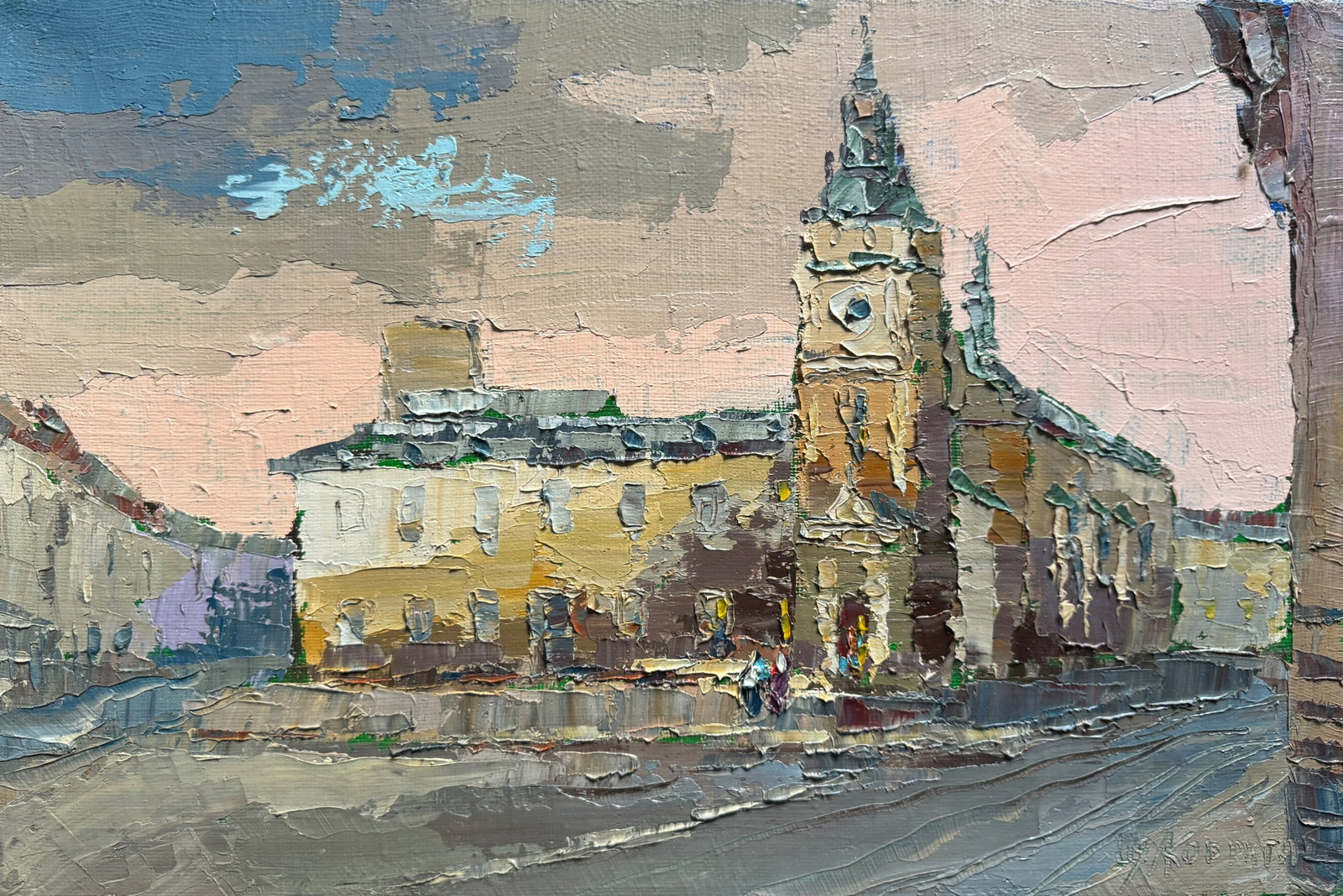 Oil painting with frame St. Anne's Church, Lviv K. Leonid: Title: Oil painting with frame St. Anne's Church, Lviv K. Leonid Description: 818KK Painter: K. Leonid Size: 40x60 cm/ 15.75x23.62 inches Components: oil, canvas Original painting CONDITION: exellent 