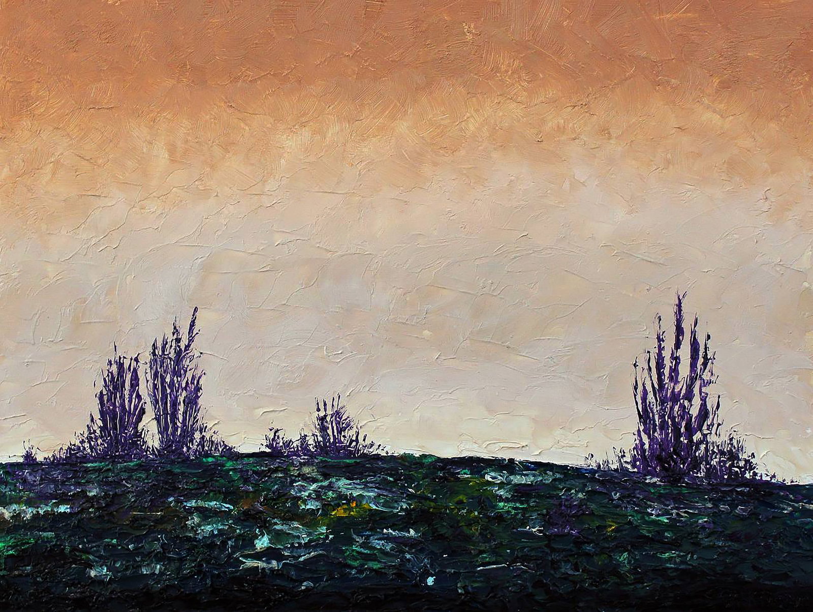 Oil painting Lavender is growing Andriy Klishyn: Title: Oil painting Lavender is growing Andriy Klishyn Description: 81KLISH Painter: Andriy Klishyn Size: 30x40 cm/11.81x15.74 inches Components: oil, Hardboard Original painting CONDITION: excellent 