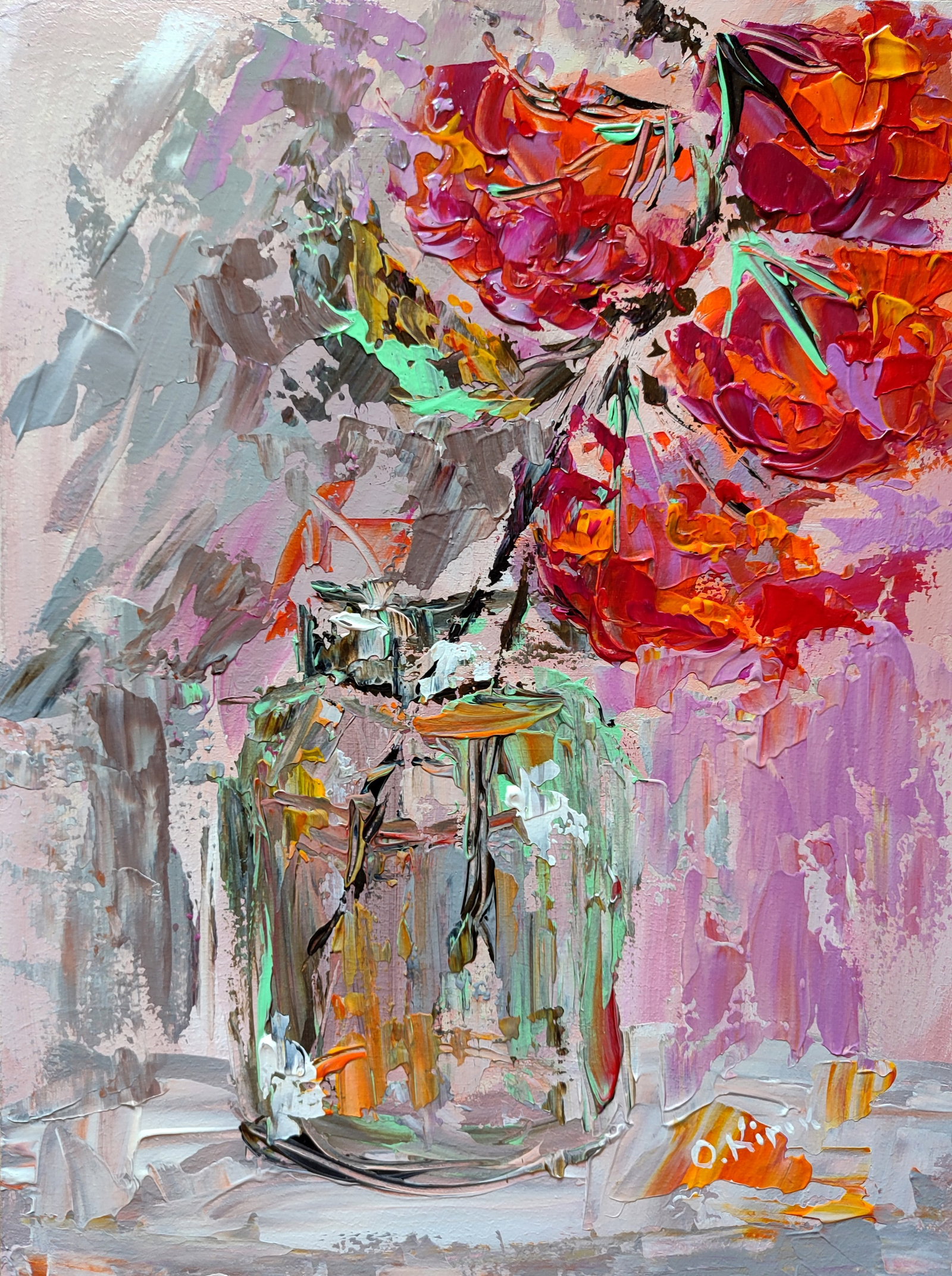 Acrylic painting Red viburnum Olena Kirik: Title: Acrylic painting Red viburnum Olena Kirik Description: 20KIRIK Painter: Olena Kirik Size: 40x30 cm/15.74x11.81 inches Components: acrylic, dvp Original painting CONDITION: excellent ARTIST: Ole