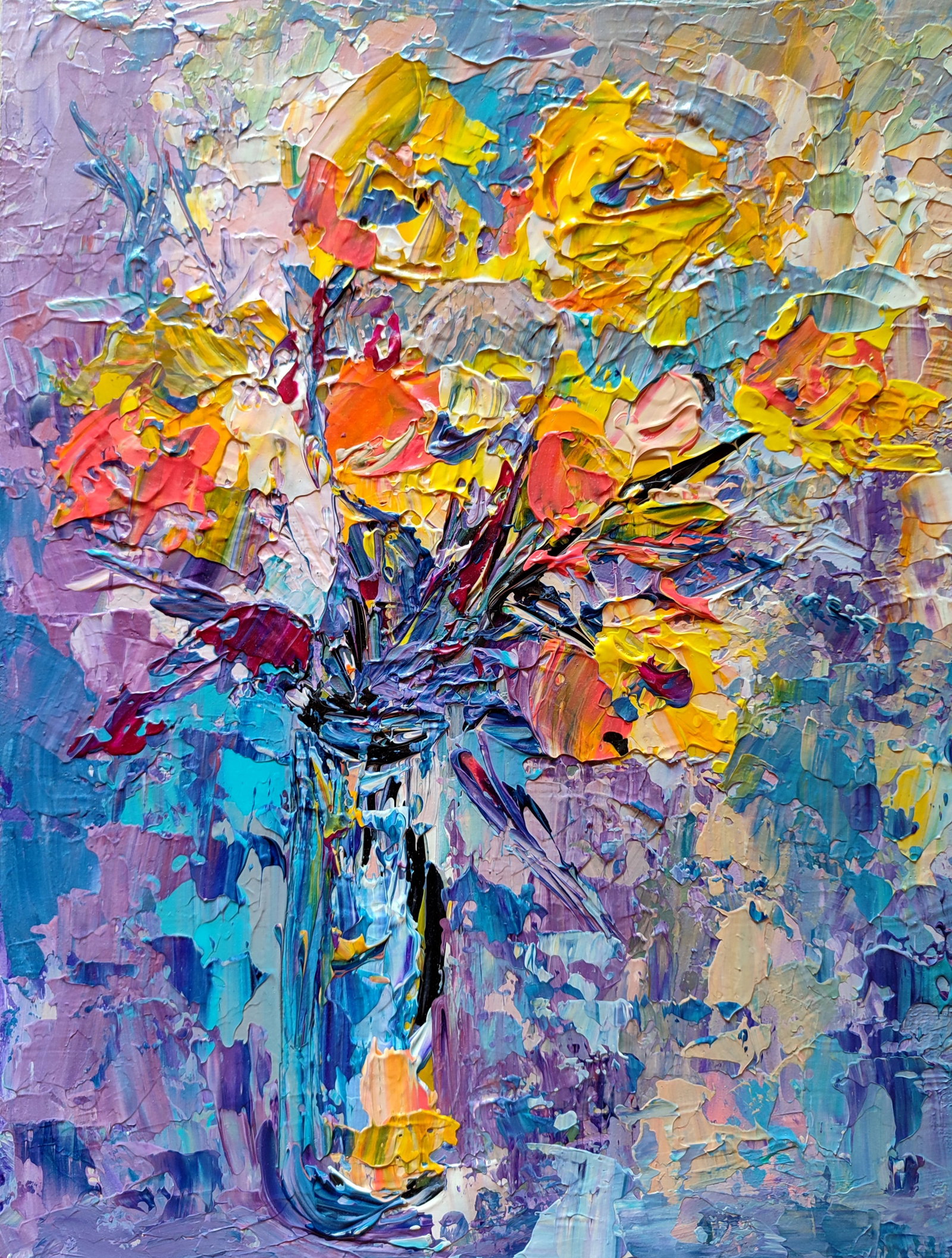 Acrylic painting Mosaic Olena Kirik: Title: Acrylic painting Mosaic Olena Kirik Description: 27KIRIK Painter: Olena Kirik Size: 40x30 cm/15.74x11.81 inches Components: acrylic, dvp Original painting CONDITION: excellent ARTIST: Olena Kir