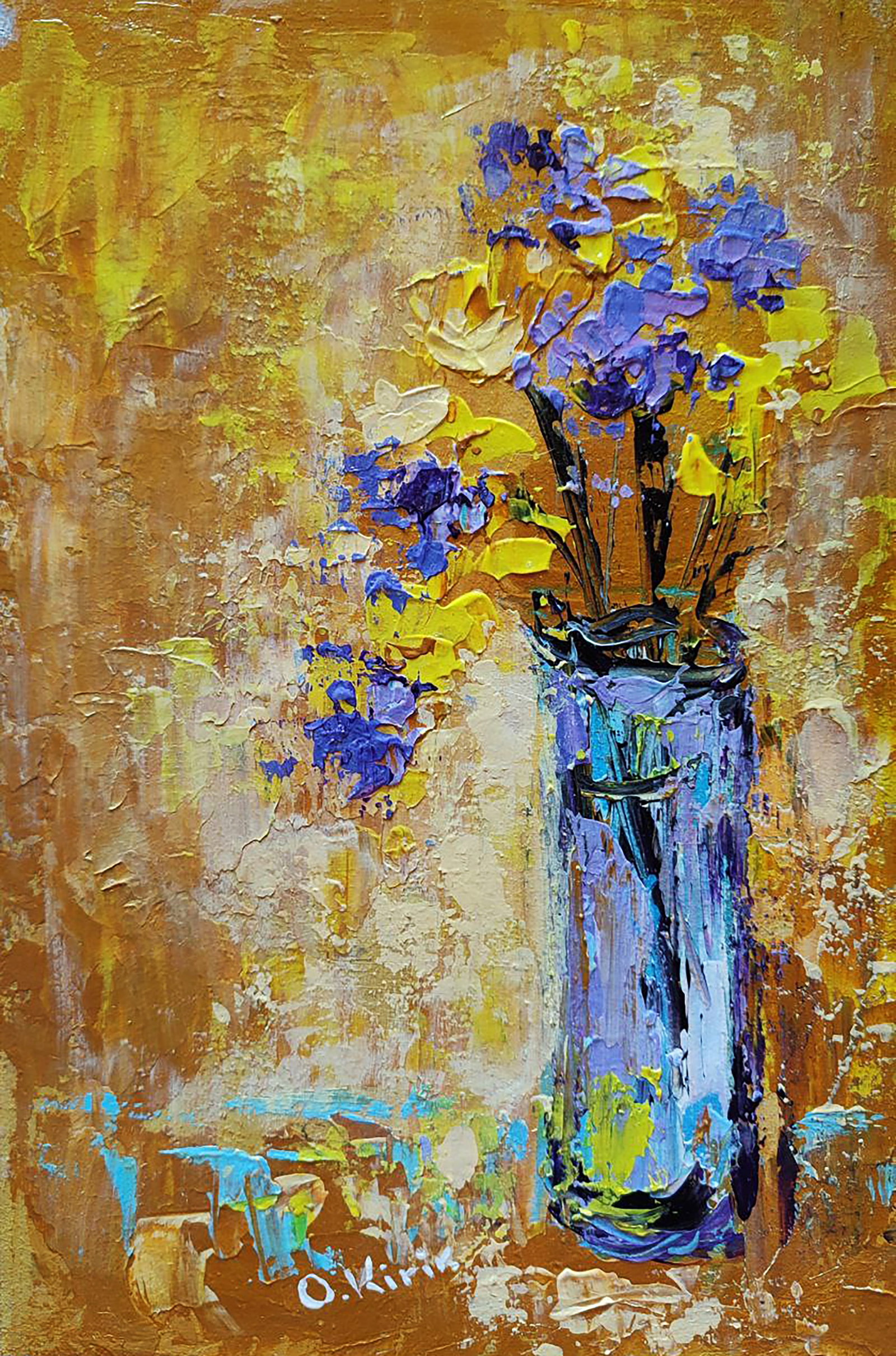 Acrylic painting Spicy mustard Olena Kirik: Title: Acrylic painting Spicy mustard Olena Kirik Description: 52KIRIK Painter: Olena Kirik Size: 30x20 cm/11.81x7.87 inches Components: acrylic, dvp Original painting CONDITION: excellent ARTIST: Ole