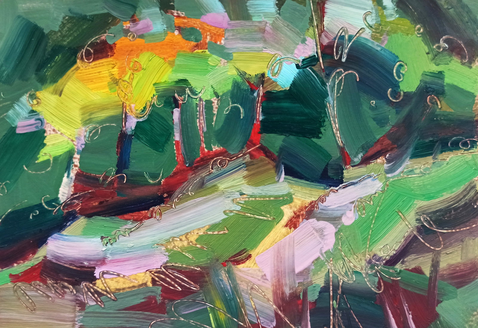 Oil painting Forest on a hill Viktor Khadzhinov (1 of 5)
