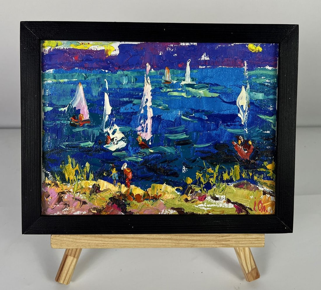 Oil painting White Sails in the Sea Oleksiy Ivanyuk (1 of 11)