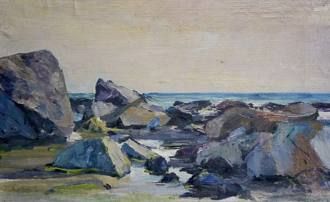 Oil painting Coast Yarovoy Stepan Kalinovich: Title: Oil painting Coast Yarovoy Stepan Kalinovich Description: No. Vern 760 *** ABOUT THIS PAINTING *** * TITLE: "Coast" * ARTISTS: Yarovoy Stepan Kalinovich * SIZE: 27x44 cm/'10.62x17.32 inches' * 